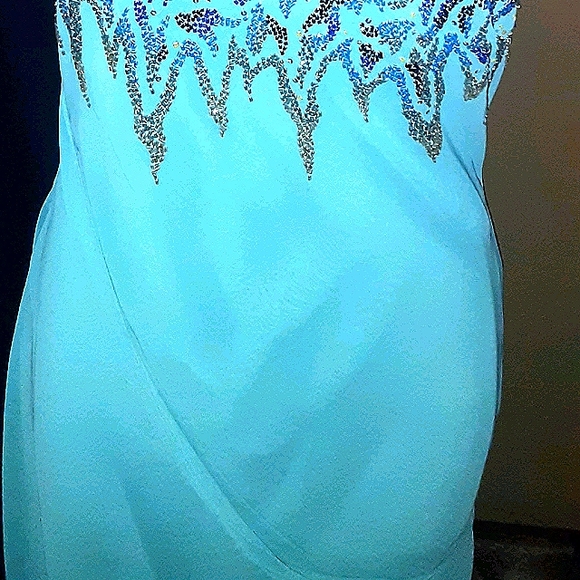 Blue chiffon Dress - Picture 5 of 13